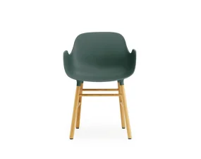 Židle Form s područkami Oak, green