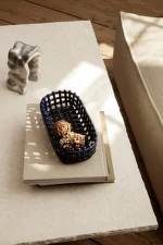 Organizér Ceramic Basket Oval, blue