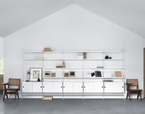 Policová sestava String Living Room G, white
