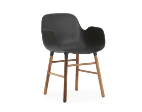 Židle Form s područkami Walnut, black