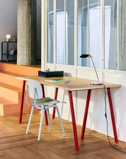 Pracovní stůl Loop Stand Table 160, oak/maroon red