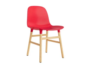 Židle Form Oak, bright red