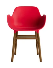 Židle Form s područkami Walnut, bright red