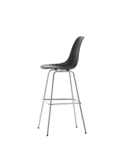 Barová židle Eames Plastic High, deep black/chrome