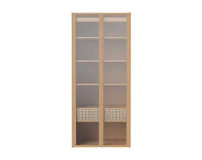 Nástěnná skříň Cana Oiled Oak, s policemi