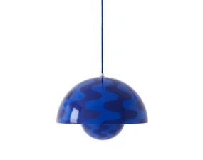 Závěsná lampa Flowerpot VP7, blue pattern