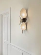 Nástěnná lampa Florii 3, dark bronze/white