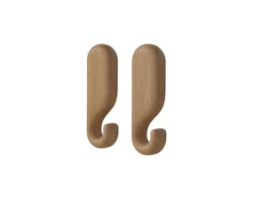 Nástěnný věšák Nob 8.5 cm 2ks, oiled oak
