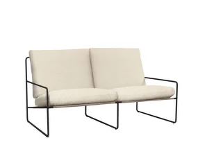 Outdorová sofa Desert 2-Seater, black / off-white