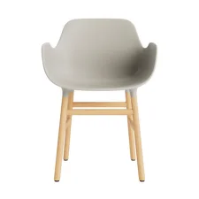 Židle Form s područkami Oak, light grey