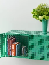 Nástěnná komoda Perforated Cabinet Wall Small, eggshell