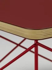 Occasional Table LTR Linoleum, dark brick / classic red