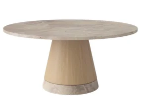 Konferenční stolek Piro Ø90 H42, beige marble