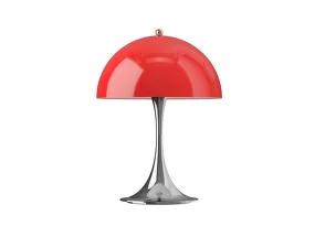 Přenosná lampa Panthella 250, chrome original opal red