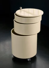 Stolek Barboy, glossy creamy white