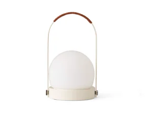 Přenosná lampa Carrie Leather Handle, ivory