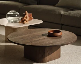 Konferenční stolek Eida Ø90 H32, dark oiled oak