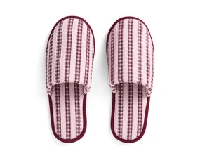 Pantofle Waffle Slippers, stripe cool pink