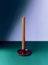 Svícen Disc Small, chestnut brown