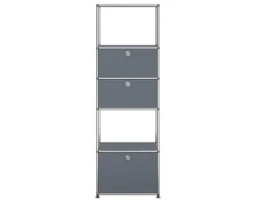 Policová sestava USM Haller M52, mid-grey