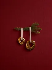 Vánoční baňky Orrith Ornaments set 2ks, brass