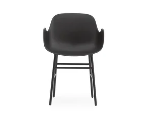 Židle Form s područkami Steel, black