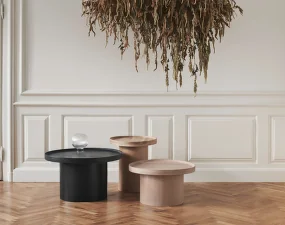 Konferenční stolek Plateau Small, white pigmented lacquered oak
