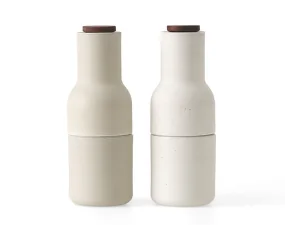 Mlýnky na sůl a pepř Bottle Ceramic set 2ks, sand / walnut