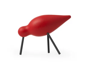 Dřevěný ptáček Shorebird Medium, red / black
