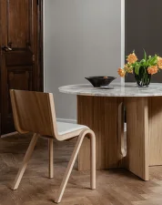 Židle Ready polstrovaná, natural oak/Bouclé 02