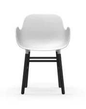 Židle Form s područkami Black Oak, white