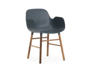 Židle Form s područkami Walnut, blue