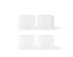 Sklenice Ripple Low set 4ks, frosted