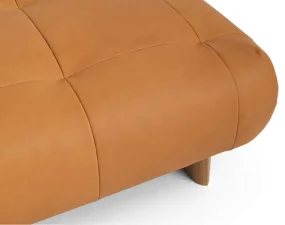 Otoman Quilton Lift, water based lacquered oak/Sense cognac