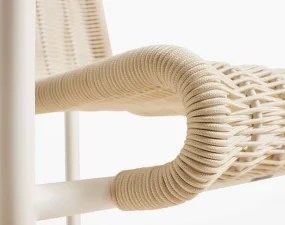Křeslo Palissade Cord Lounge Chair Low, cream white