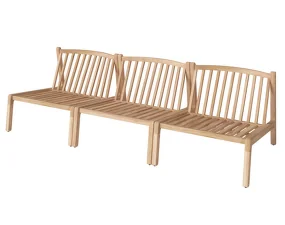 Třímístná zahradní pohovka Patio, untreated solid teak