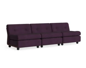 Třímístná pohovka Amanta, Turf burgundy