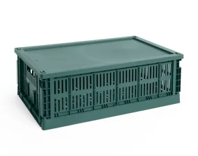 Plastové víko Colour Crate Large, dark green