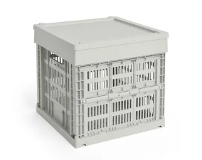 Plastové víko Colour Crate Medium Square/Cube, grey