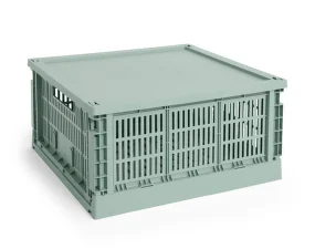 Plastové víko Colour Crate Large Square, sage green