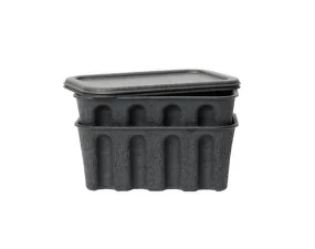 Papírový úložný box Pulp Small set 2 ks, charcoal