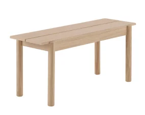 Lavice Linear Wood Bench 110 cm