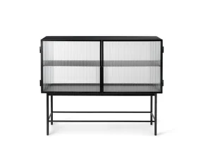 Ex-display komoda Haze Sideboard Reeded glass, black