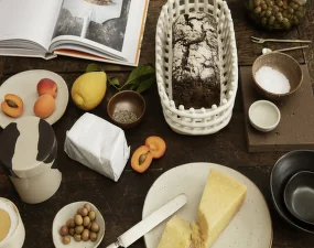 Organizér Ceramic Basket Oval, off-white