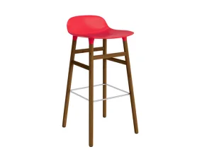 Barová židle Form 75 cm Walnut, bright red