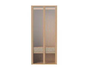Nástěnná skříň Cana Oiled Oak, s tyčí