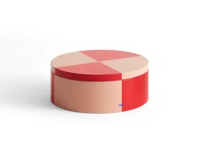 Plechová dóza Tin Container Round, red and soft pink