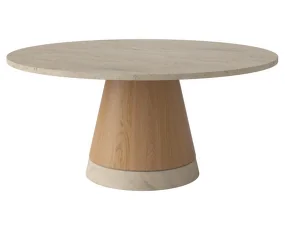 Konferenční stolek Piro Ø90 H42, sand travertine