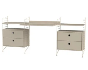 Policová sestava String Workspace C, beige