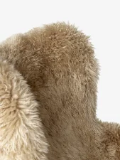 Křeslo Petra VB3 a pouf ATD1, walnut/sheepskin Honey